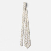 Bling & Sparkle | Luxe Wit Goud Geode Necktie Stropdas (Achterkant)