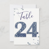Bling Sparkle Table Number 24 (Denim & Diamonds Bl Kaart (Achterkant)