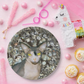  Bling Sphynx Cat van Rex Cats Papieren Bordje (Feest)