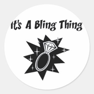 Bling Thing Ronde Sticker