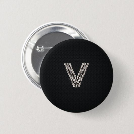 bling - V Ronde Button 5,7 Cm (Voorkant /achterkant)