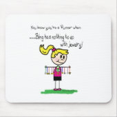 Bling van de Runner Muismat (Voorkant)