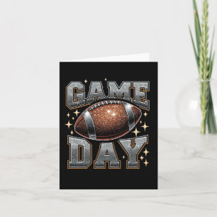 Bling Voetbal Liefhebber Herfst Game Day Voetbal Kaart