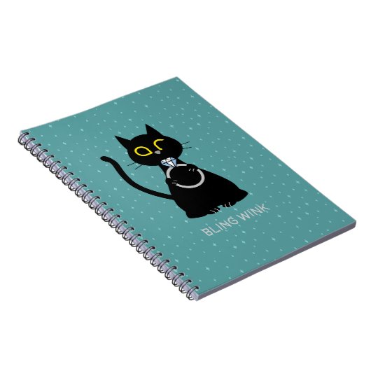 BLING WINK Funny Cat Proposal Notitieboek (Rechterzijde)