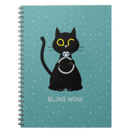 BLING WINK Funny Cat Proposal Notitieboek
