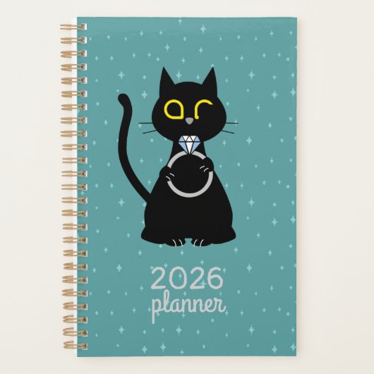 BLING WINK Funny Cat Proposal Planner (Voorkant)