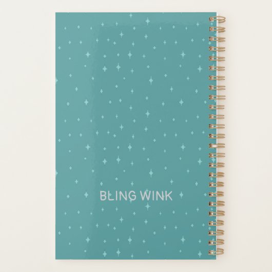 BLING WINK Funny Cat Proposal Planner (Achterkant)