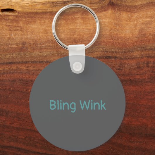 BLING WINK Grappig Zwart Kat Sleutelhanger (Achterkant)