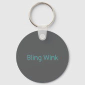 BLING WINK Grappig Zwart Kat Sleutelhanger (Achterkant)