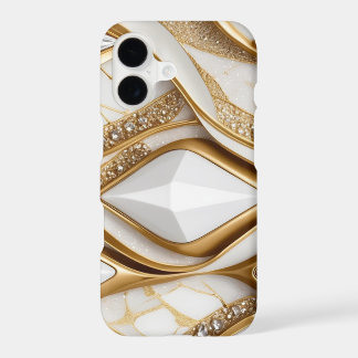 Bling Wit Goud Edelsteen W Pave Diamonds Glitter