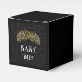 Bling zwart/gouden snor Party Favor Box Bedankdoosjes (Voorkant Zijde)