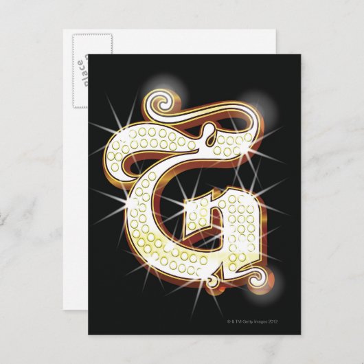 Blingalfabet G Briefkaart (Voorkant / Achterkant)