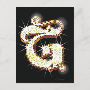 Blingalfabet G Briefkaart