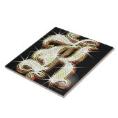 Blingalfabet K Tegeltje (Zijkant)