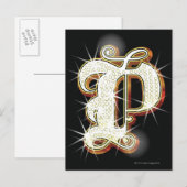 Blingalfabet P Briefkaart (Voorkant / Achterkant)