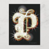 Blingalfabet P Briefkaart (Voorkant)
