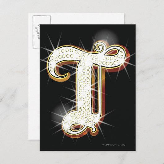 Blingalfabet T Briefkaart (Voorkant / Achterkant)