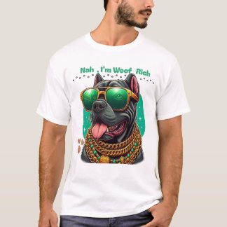 Blinged Out Frenchie – Hip-Hop Hond met Kettingen T-shirt