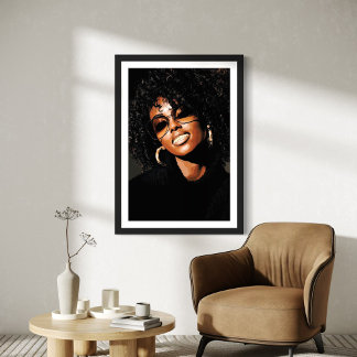 Blinged - Vet Afrocentrisch Portret met Grillen Canvas Afdruk