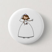 Blingy Bride Wedding Bachelorette Pin Ronde Button 5,7 Cm (Voorkant)