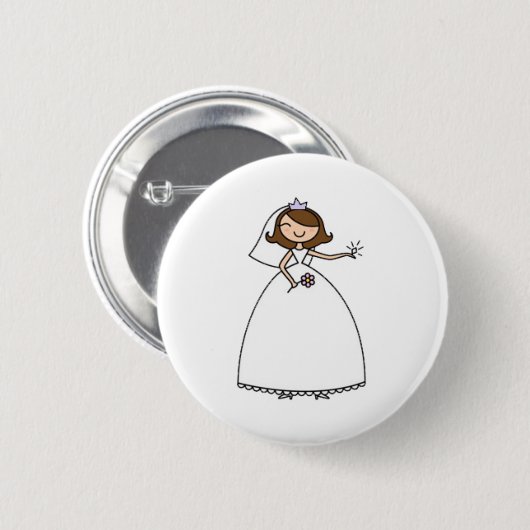 Blingy Bride Wedding Bachelorette Pin Ronde Button 5,7 Cm (Voorkant /achterkant)