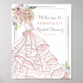 Blingy Glamor Bride Vrijgezellenfeest Welkomstteke Poster (Voorkant)