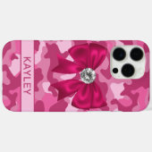 Blingy Pink Camouflage Personalized  Case-Mate iPhone Case (Achterkant (horizontaal))