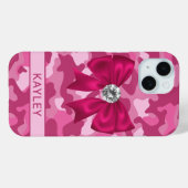 Blingy Pink Camouflage Personalized Case-Mate iPhone Case (Achterkant (horizontaal))