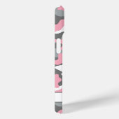 Blingy Pink Gray Camouflage Personalized Case-Mate iPhone Case (Achterkant / Rechts)