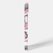Blingy Pink Gray Camouflage Personalized Case-Mate iPhone Case (Achterkant / Rechts)
