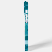 Blingy Teal Camouflage Personalized Case-Mate iPhone Case (Achterkant / Links)