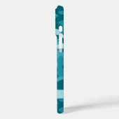 Blingy Teal Camouflage Personalized Case-Mate iPhone Case (Achterkant / Links)