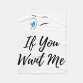 Blink als je me grappige mannen wilt fleece deken (Voorkant)