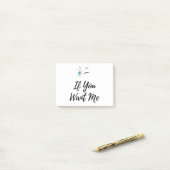 Blink als je me grappige mannen wilt post-it® notes (Op bureau)