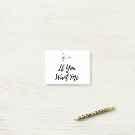 Blink als je me grappige mannen wilt post-it® notes (Op bureau)