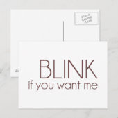 Blink als je me wilt briefkaart (Voorkant / Achterkant)