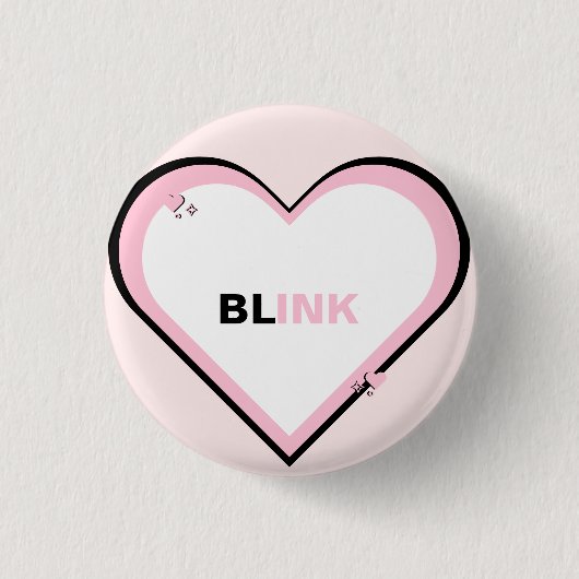 Blink Cute Kpop Teen esthetisch Ronde Button 3,2 Cm (Voorkant)