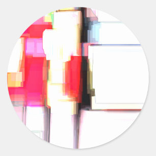 "Blink" Digitaal Abstract Ronde Sticker