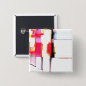 "Blink" Digitaal Abstract Vierkante Button 5,1 Cm (Voorkant /achterkant)
