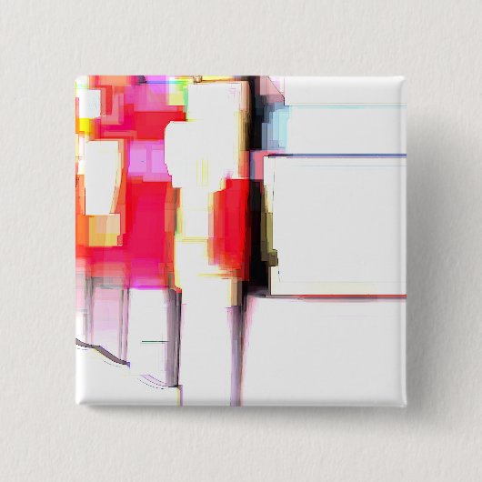 "Blink" Digitaal Abstract Vierkante Button 5,1 Cm (Voorkant)
