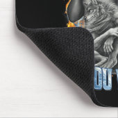 Blink If You Want Me Funny Alpha Wolf Bootleg Meme Muismat (Hoek)