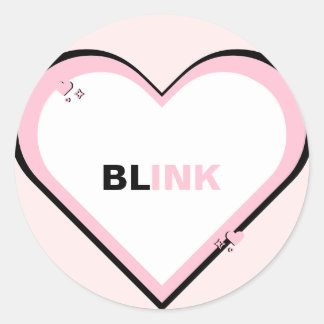 Blink Kpop Schattige Tiener Esthetisch Ronde Sticker