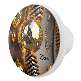 Blink! Mooie chaos-juwelen in goud Keramische Knop
