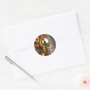 Blink! Mooie chaos-juwelen in goud Ronde Sticker