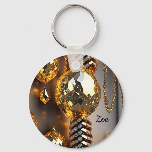 Blink! Mooie chaos-juwelen in goud Sleutelhanger (Voorkant)