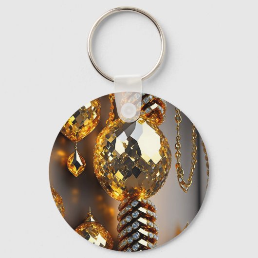 Blink! Mooie chaos-juwelen in goud Sleutelhanger (Achterkant)