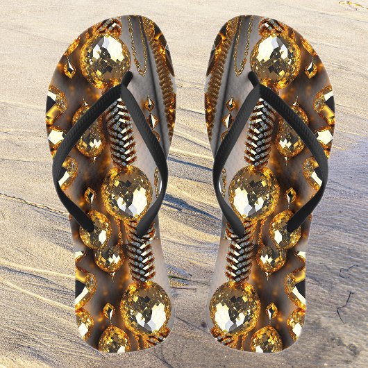 Blink! Mooie chaos-juwelen in goud Teenslippers