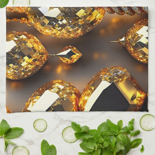 Blink! Mooie chaos-juwelen in goud Theedoek (Gevouwen)