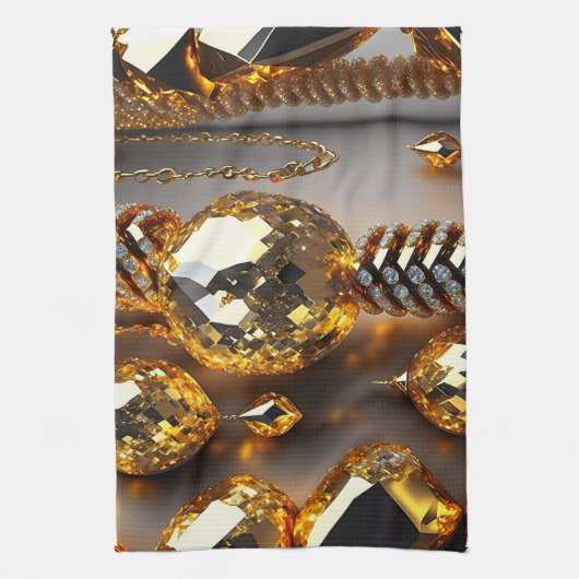 Blink! Mooie chaos-juwelen in goud Theedoek (Verticaal)