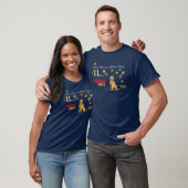 Blinken met het sterrenontwerp. t-shirt (Unisex)